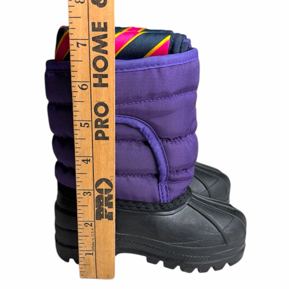 Polo Ralph Lauren Vancouver EZ Snow Boots Girls Sz 5 Fleece Lined Duck Boots - Picture 9 of 14